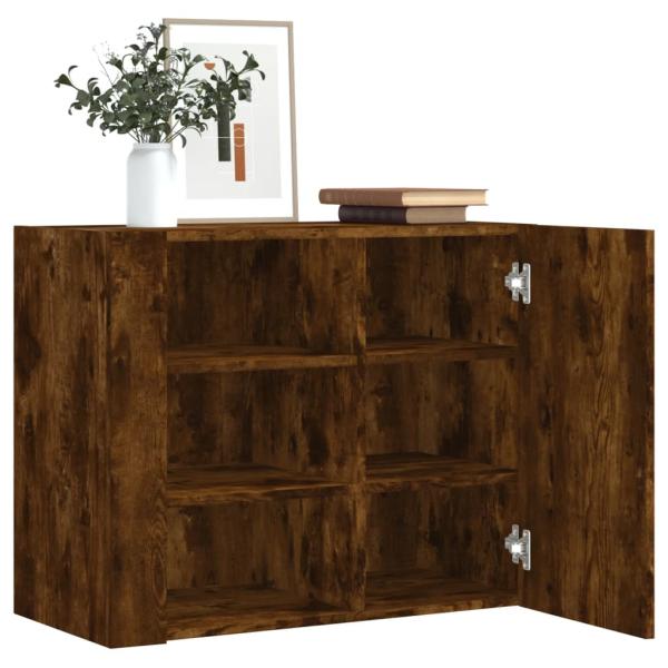 ARDEBO.de - Wandregal Räuchereiche 75x35x60 cm Holzwerkstoff