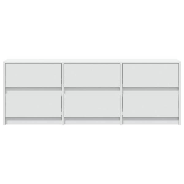 TV-Schrank mit LED-Beleuchtung Weiß 140x34x50 cm Holzwerkstoff