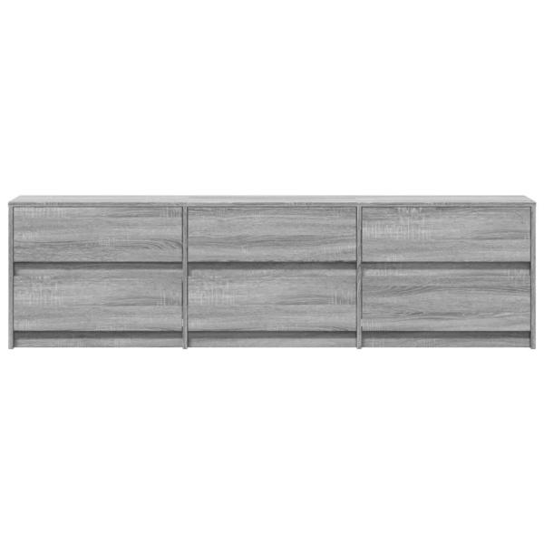 TV-Schrank mit LED-Beleuchtung Grau Sonoma 180x34x50 cm