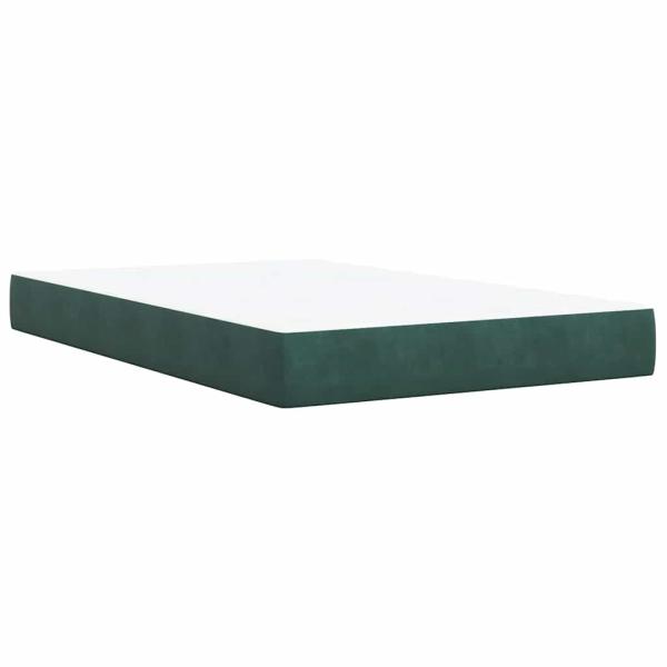 Boxspringbett mit Matratze Dunkelgrün 120x190 cm Samt