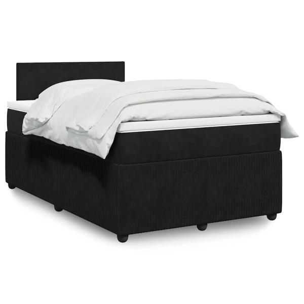ARDEBO.de - Boxspringbett mit Matratze Schwarz 120x190 cm Samt