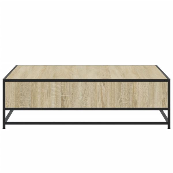 Couchtisch Sonoma-Eiche 100x100x30 cm Holzwerkstoff und Metall