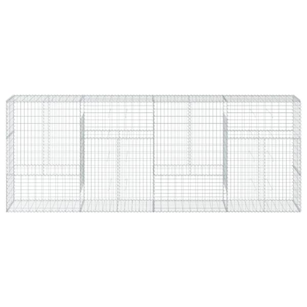 Gabionen mit Deckel 400x50x150 cm Verzinktes Eisen