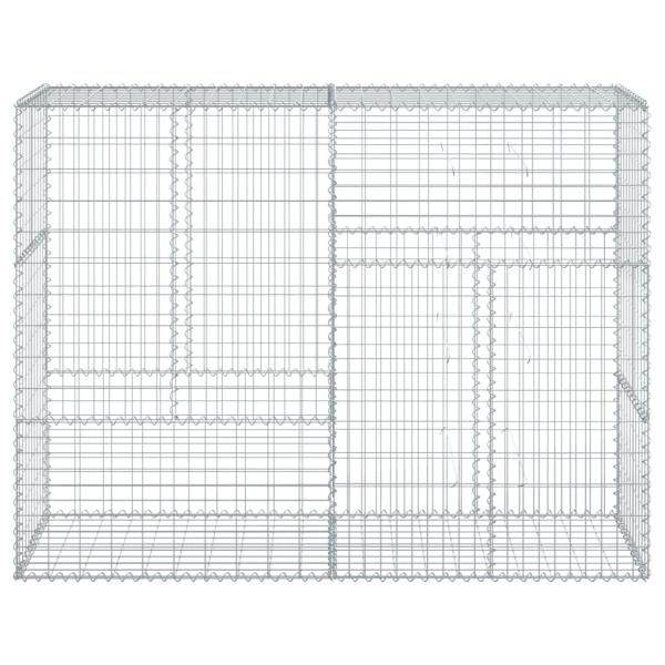 Gabione mit Deckel 200x50x150 cm Verzinktes Eisen