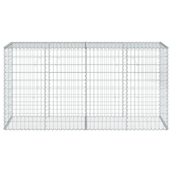 Gabione mit Deckel 200x50x100 cm Verzinktes Eisen