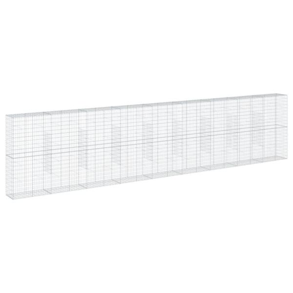 Gabione mit Deckel 900x50x200 cm Verzinktes Eisen