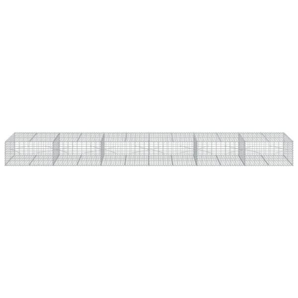 Gabione mit Deckel 600x100x50 cm Verzinktes Eisen