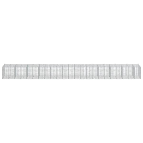 Gabione mit Deckel 1150x100x100 cm Verzinktes Eisen