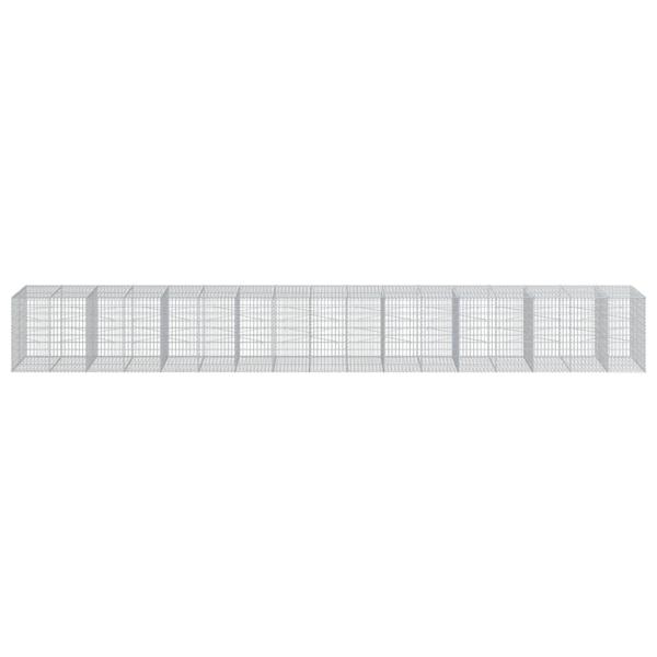 Gabione mit Deckel 950x100x100 cm Verzinktes Eisen