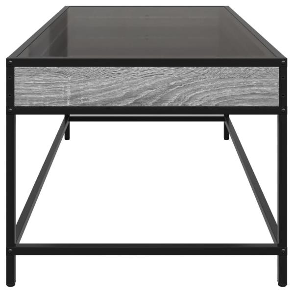 Couchtisch mit Infinity-LED Grau Sonoma 90x50x41 cm