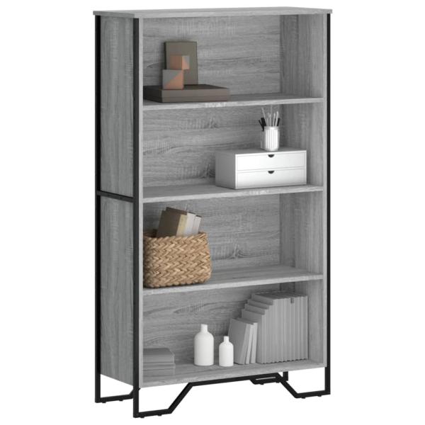 ARDEBO.de - Bücherregal Grau Sonoma 80x31x137,5 cm Holzwerkstoff