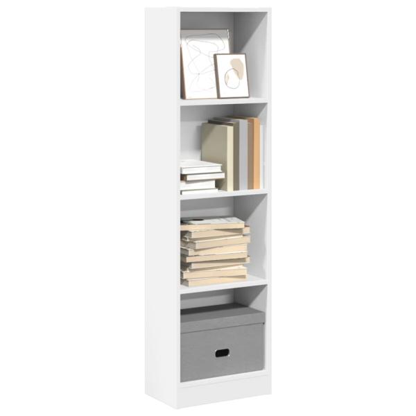 ARDEBO.de - Bücherregal Weiß 40x24x143 cm Holzwerkstoff