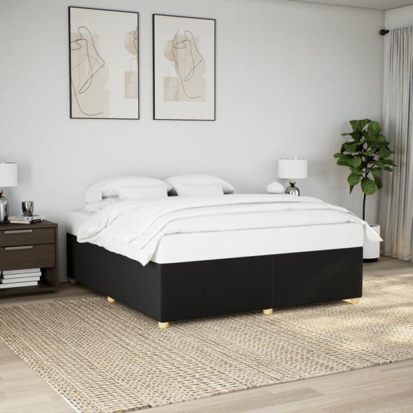 ARDEBO.de - Bettgestell ohne Matratze Schwarz 180x200 cm Stoff