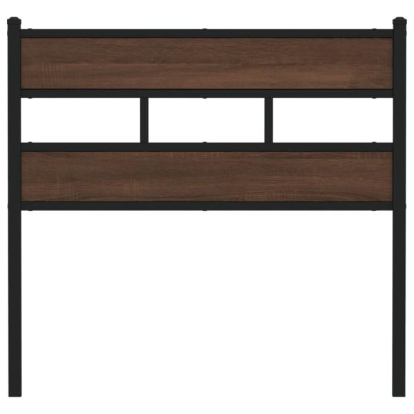 Kopfteil Braun Eichen-Optik 80 cm Stahl und Holzwerkstoff