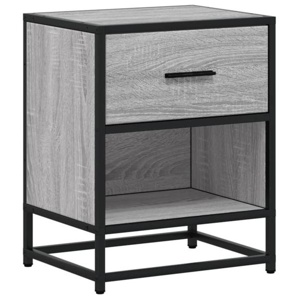 Nachttische 2 Stk. Grau Sonoma 40x31x50 cm Holzwerkstoff