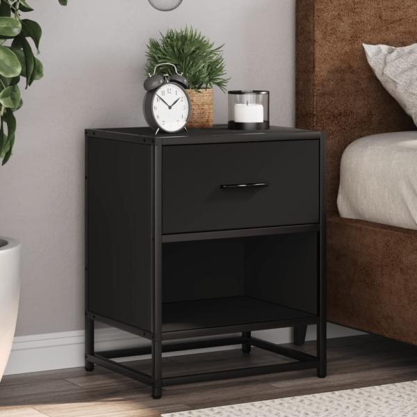 ARDEBO.de - Nachttische 2 Stk. Schwarz 40x31x50 cm Holzwerkstoff