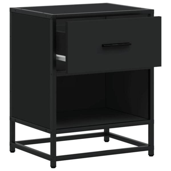 Nachttische 2 Stk. Schwarz 40x31x50 cm Holzwerkstoff