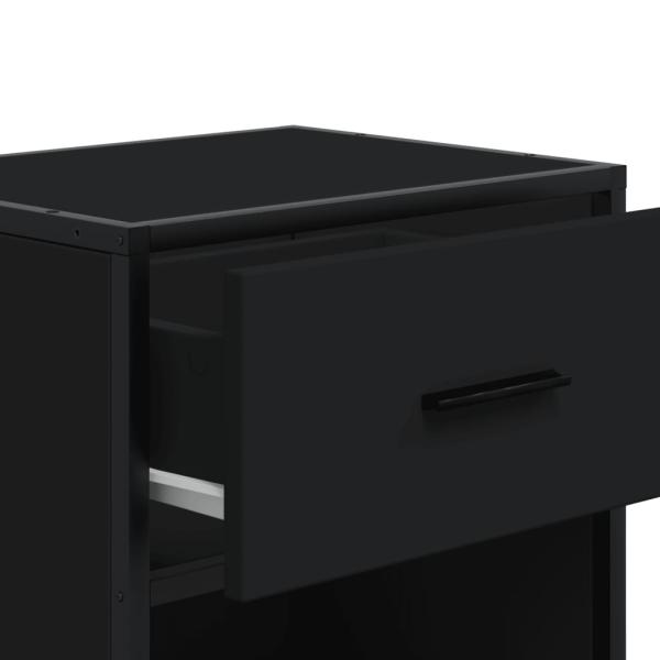 Nachttische 2 Stk. Schwarz 40x31x50 cm Holzwerkstoff