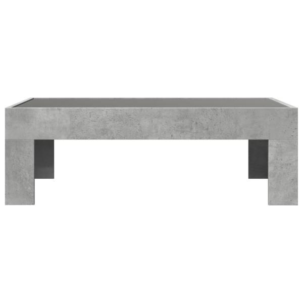 Couchtisch mit Infinity-LED Betongrau 90x50x30 cm