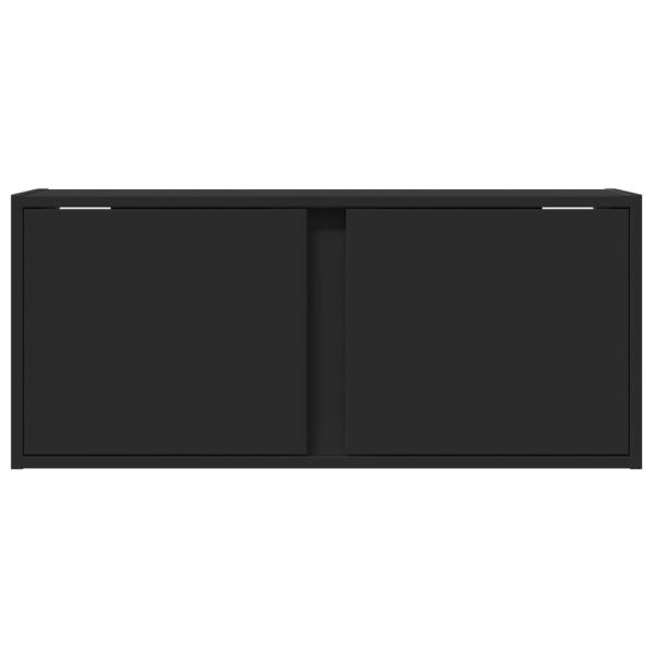 TV-Wandschrank mit LED-Beleuchtung Schwarz 80x31x35 cm