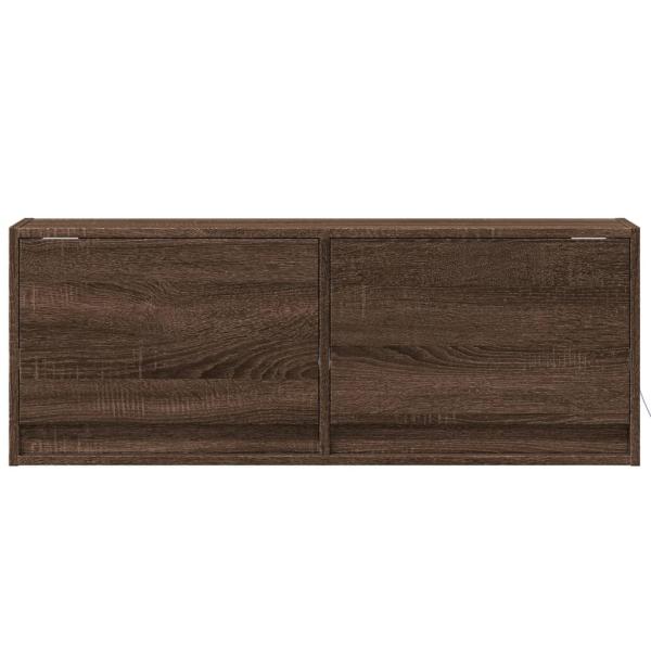 TV-Wandschrank mit LED-Beleuchtung Eichen-Optik 100x31x35 cm