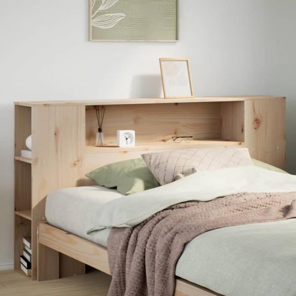 ARDEBO.de - Kopfteil mit Stauraum 120 cm Massivholz Kiefer
