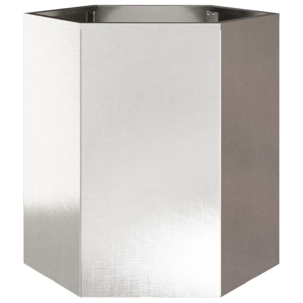 Pflanzkübel Sechseckig 46x40x45 Edelstahl