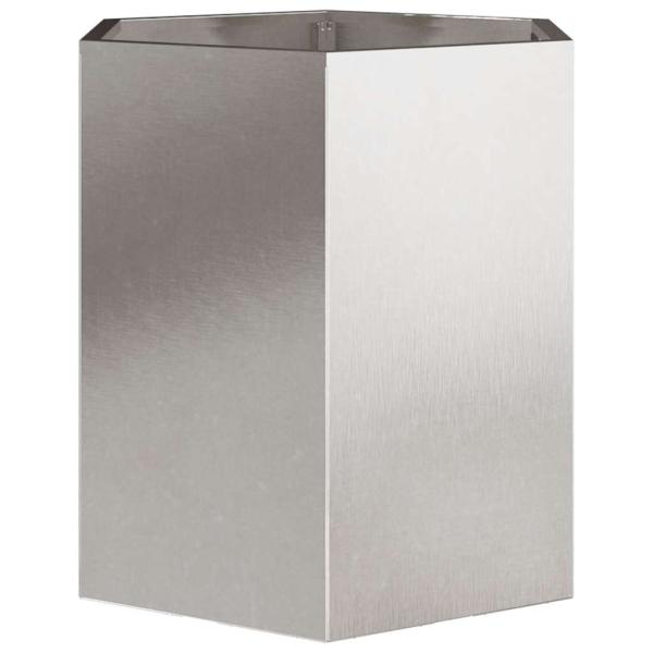 Pflanzkübel Sechseckig 46x40x45 Edelstahl