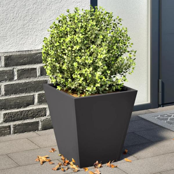 ARDEBO.de - Pflanzkübel 2 Stk. Schwarz 30x30x30 Stahl