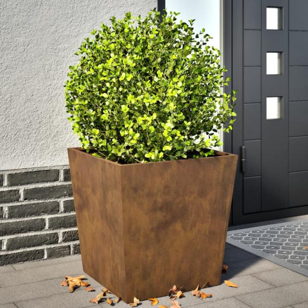 ARDEBO.de - Pflanzkübel 2 Stk. 50x50x50 cm Cortenstahl