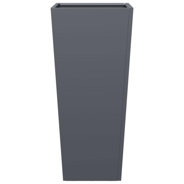 Pflanzkübel 2 Stk. Anthrazit 35x35x75 cm Stahl