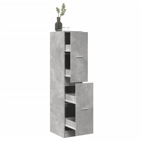 ARDEBO.de - Apothekerschrank Betongrau 30x41x144,5 cm Holzwerkstoff
