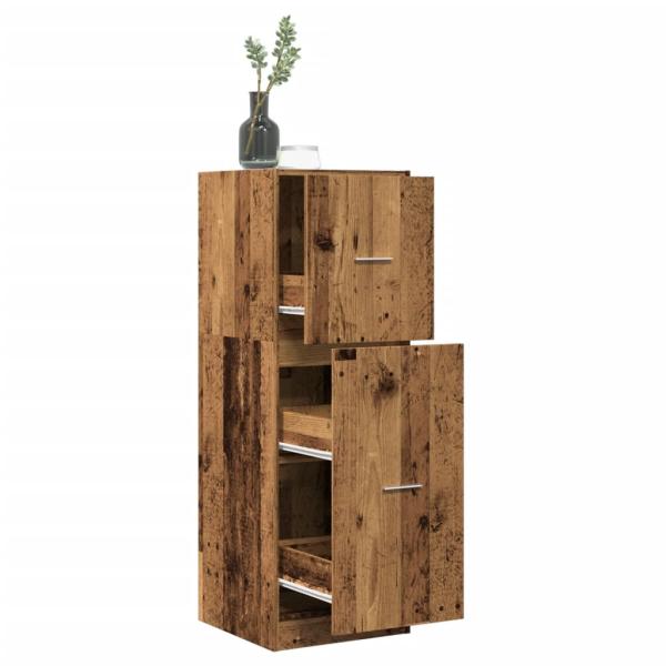 ARDEBO.de - Apothekerschrank Altholz-Optik 40x41x118 cm Holzwerkstoff