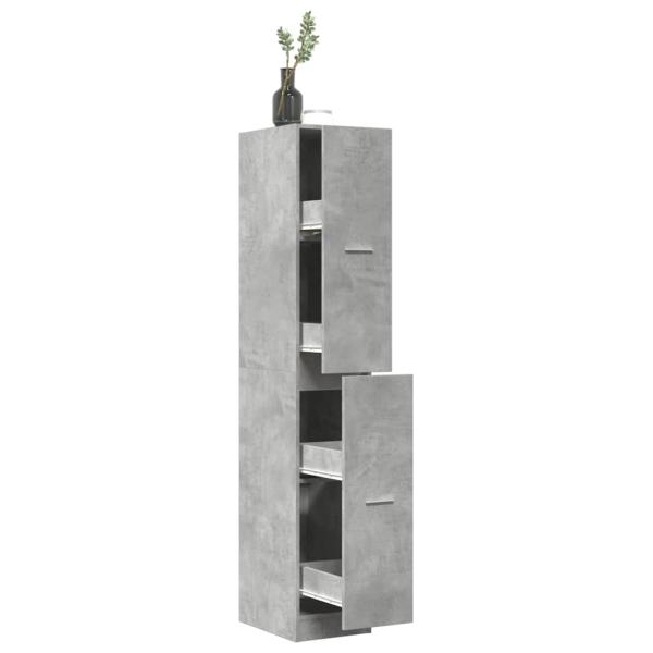 ARDEBO.de - Apothekerschrank Betongrau 30x41x174,5 cm Holzwerkstoff