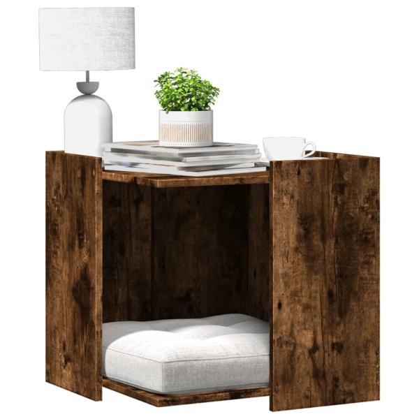 ARDEBO.de - Katzenklo Räuchereiche 53x53x51 cm Holzwerkstoff