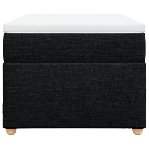Boxspringbett mit Matratze Schwarz 100x200 cm Stoff