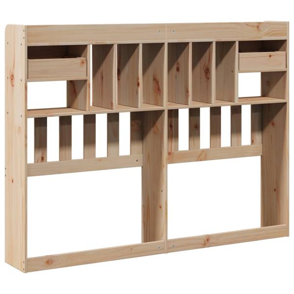 Kopfteil mit Stauraum 160 cm Massivholz Kiefer