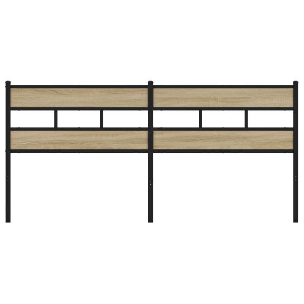 ARDEBO.de - Kopfteil Sonoma-Eiche 180 cm Eisen und Holzwerkstoff
