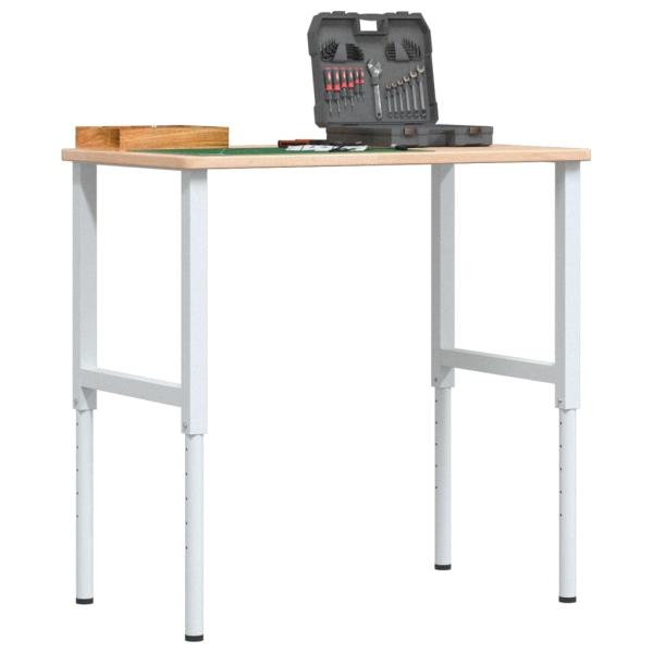 ARDEBO.de - Werkbank 100x60x(71,5-98) cm Massivholz Eiche Rechteckig