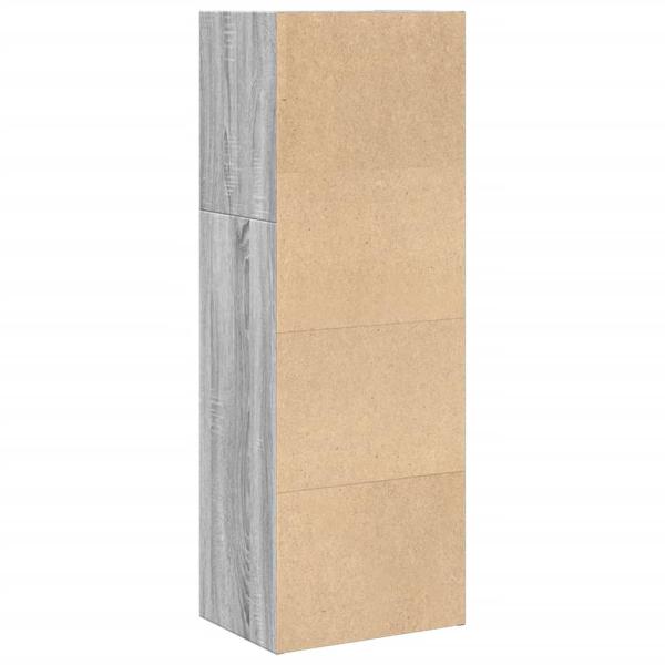 Bücherregal Grau Sonoma 40x30x114 cm Holzwerkstoff