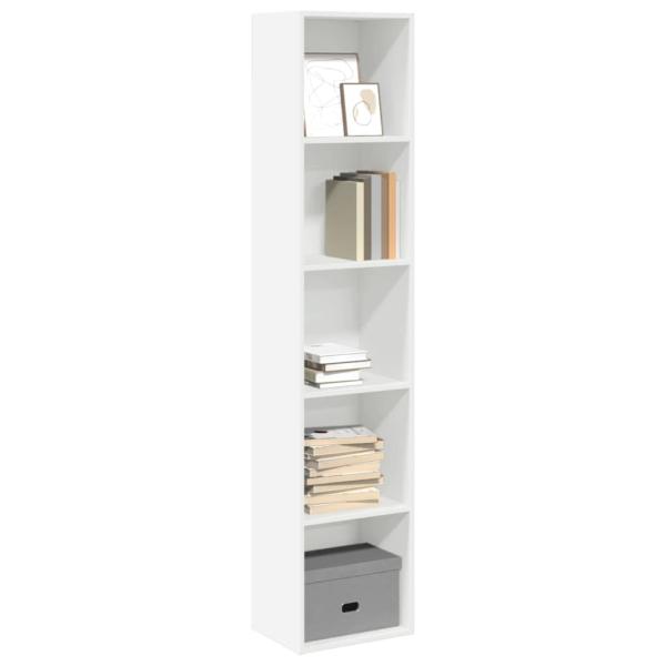 ARDEBO.de - Bücherregal Weiß 40x30x189 cm Holzwerkstoff