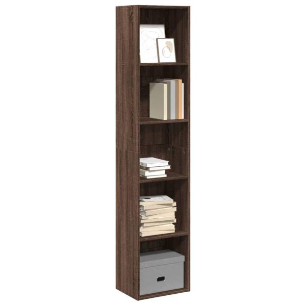 ARDEBO.de - Bücherregal Braun Eichen-Optik 40x30x189 cm Holzwerkstoff