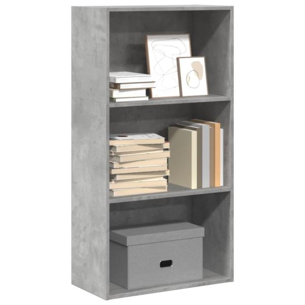 ARDEBO.de - Bücherregal Betongrau 60x30x114 cm Holzwerkstoff
