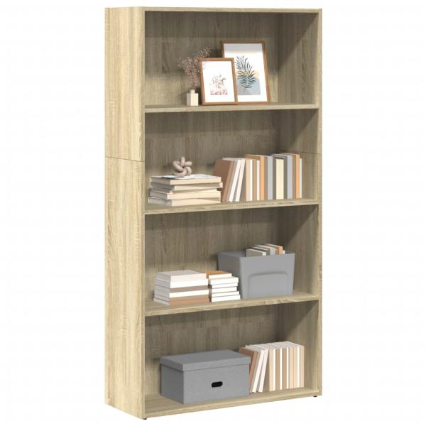 ARDEBO.de - Bücherregal Sonoma-Eiche 80x30x152 cm Holzwerkstoff
