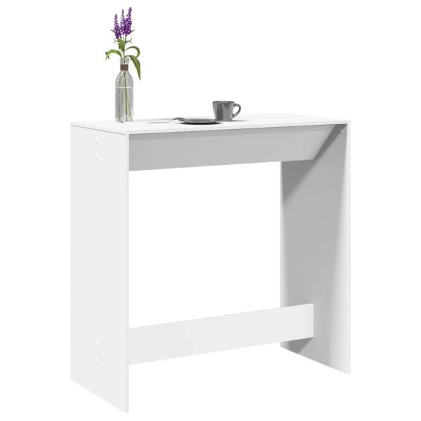 ARDEBO.de - Bartisch Weiß 102x50x103,5 cm Holzwerkstoff