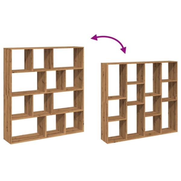Bücherregal Artisan-Eiche 132x29x141,5 cm Holzwerkstoff