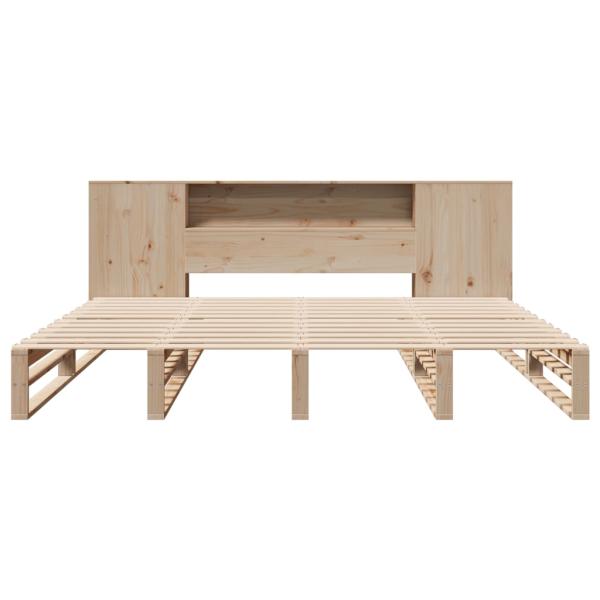 Massivholzbett mit Regal ohne Matratze 180x200 cm Massivholz