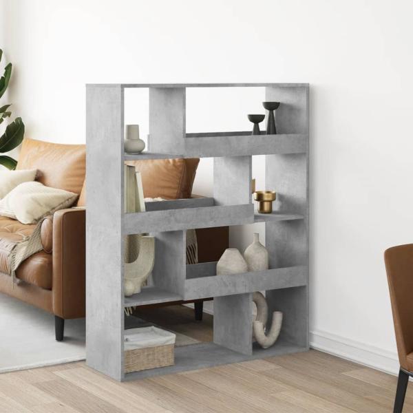 ARDEBO.de - Raumteiler Betongrau 100x33x125,5 cm Holzwerkstoff