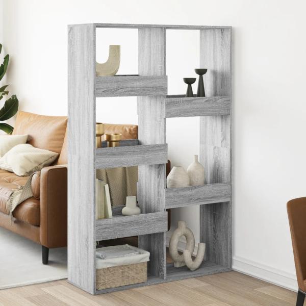 ARDEBO.de - Raumteiler Grau Sonoma 100x33x155,5 cm Holzwerkstoff