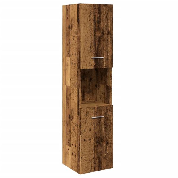 ARDEBO.de - Bad-Hängeschrank Altholz-Optik 30x30x130 cm Holzwerkstoff